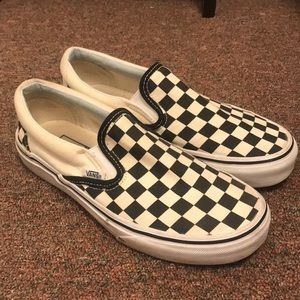 Checkered Slip On Vans
